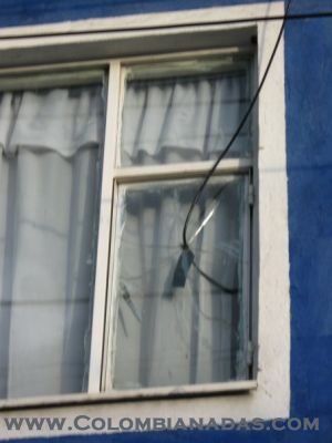 Vidrio entrada cable
