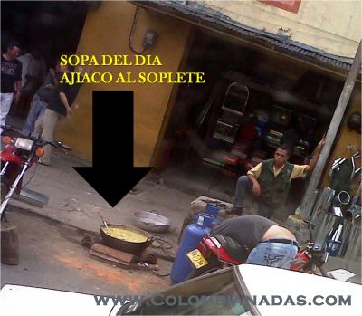 Ajiaco al soplete
