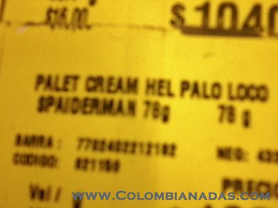 Paleta Palo Loco SPAIDERMAN
Keywords: Spaiderman;paleta