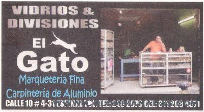 CARPINTERÍA EN ALUMINIO 
NO CONOZCO EL PRIMER ÁRBOL EN ALUMINIO
